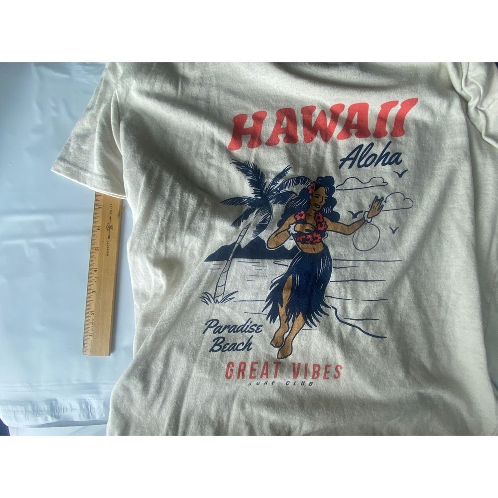 BRISCO BRANDS HAWAII Aloha Paradise Beach Great Vibes Surf Club T Shirt XL